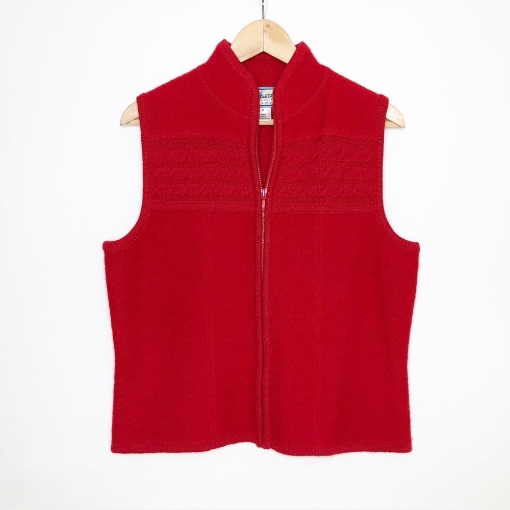 Pendleton Small red wool zipfront best